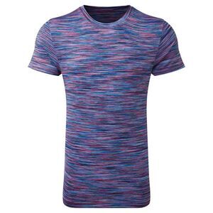 TriDri Unisex Adult Space Dye Performance T-Shirt / Pink/Blue